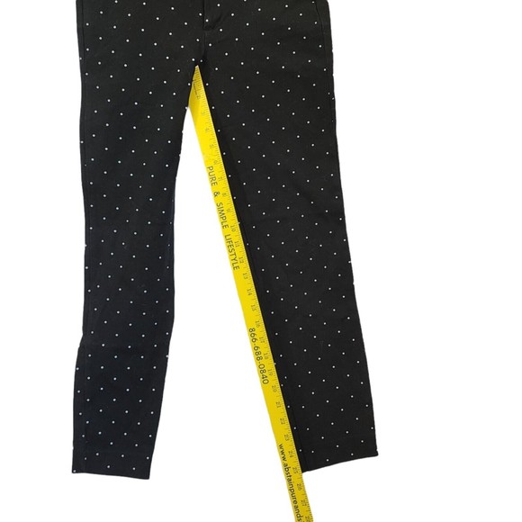 Old Navy Pixie Pants Womens Size 0 Black White Dot Print Stretch Black - Picture 7 of 10
